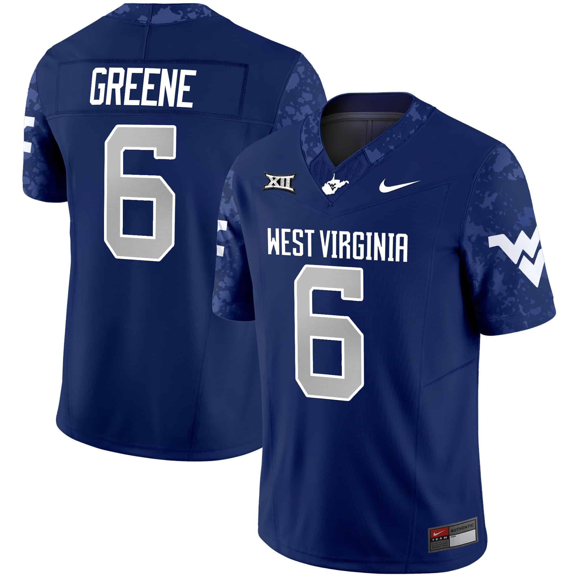 Men West Virginia Mountaineers #6 Greene Blue 2024 Nike Vapor Limited NCAA Jersey->indianapolis colts->NFL Jersey